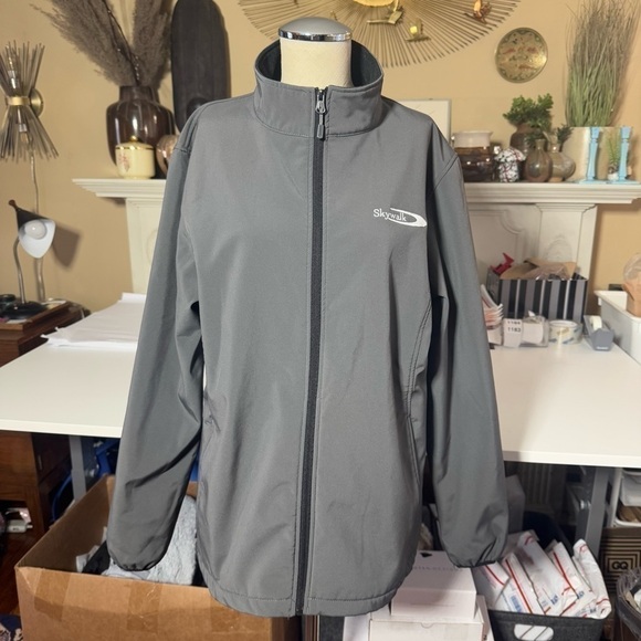 Landway Soft Shell Gran Canyon Skywalk Gray Zip-Up Jacket - Picture 1 of 13
